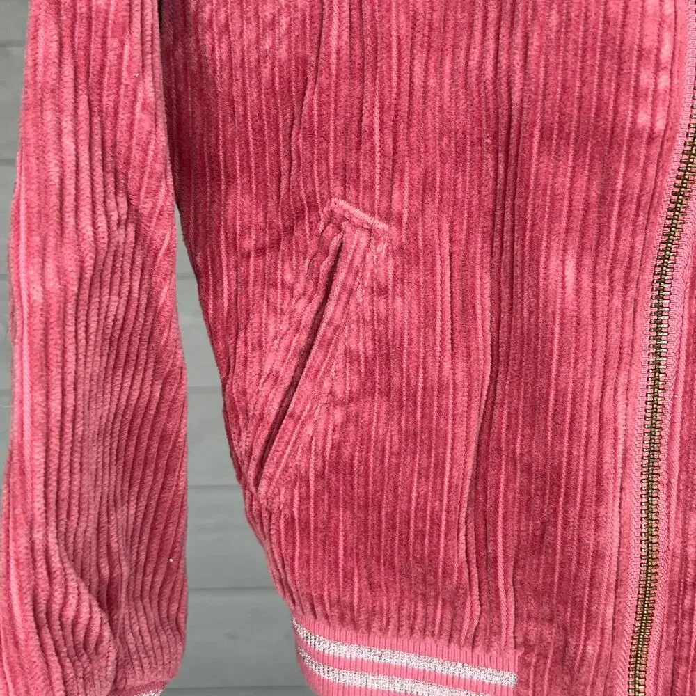 Gymboree dusty rose Corduroy bomber jacket girls size XS(4)